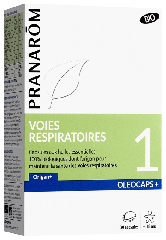 Pranarôm Oléocaps + 1 Atemwege Bio 30 Kapseln