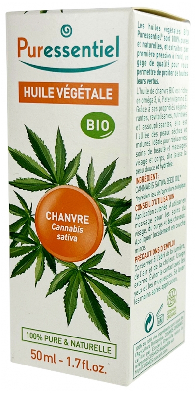 Puressentiel Pflanzenöl Hanf (Cannabis Sativa) Bio 50 ml