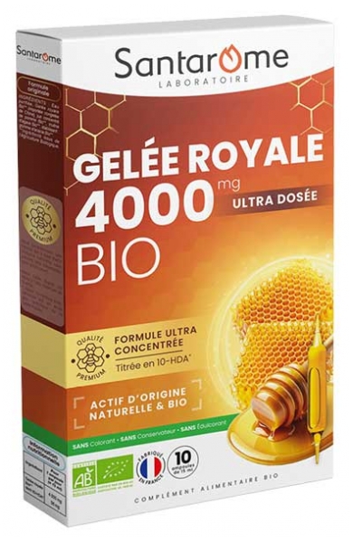 Santarome Bienenstock Royale Gelee Royale 4000 mg Bio 10 Ampullen