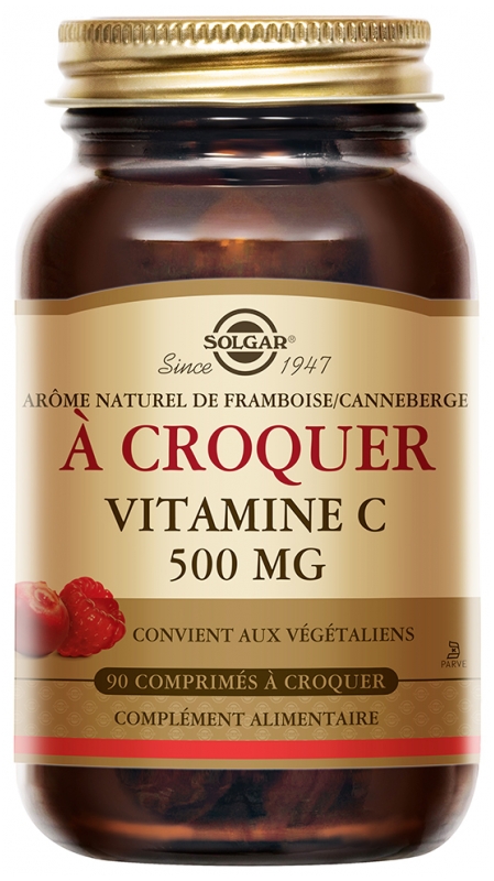Solgar Vitamin C 500 Himbeere/Cranberry 90 Kautabletten