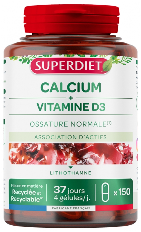 Superdiet Calcium + Vitamin D 150 Kapseln