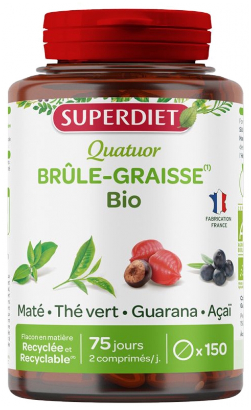Superdiet Quatuor Fatburner Bio 150 Tabletten