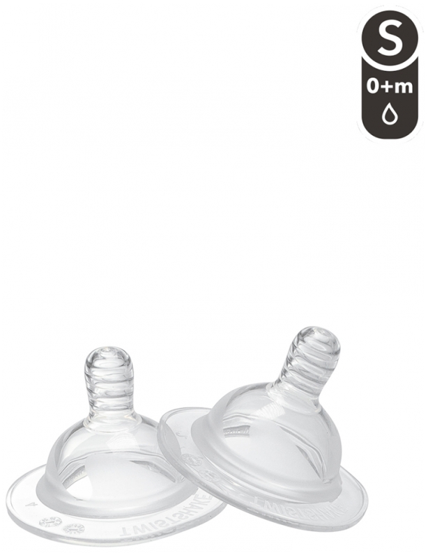 Twistshake 2 Anti-Colic Sauger mit Flussrate S 0 Monate und Mehr