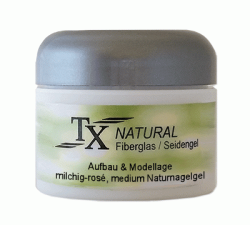 TX NATURAL Fiberglas - Seidengel milchig rosè - medium viskos - Naturnagelgel