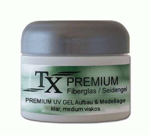 TX PREMIUM Fiberglas - Seidengel Aufbau und Modellage klar - medium viskos