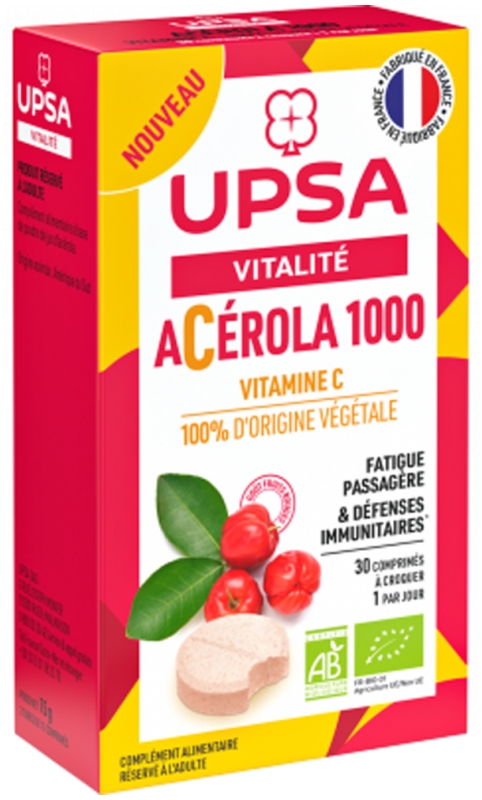 UPSA Acerola 1000 Bio 30 Kautabletten