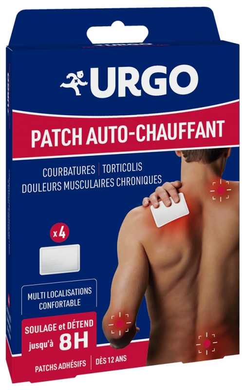 Urgo Selbsterhitzendes Pflaster 8H 4 Klebepflaster