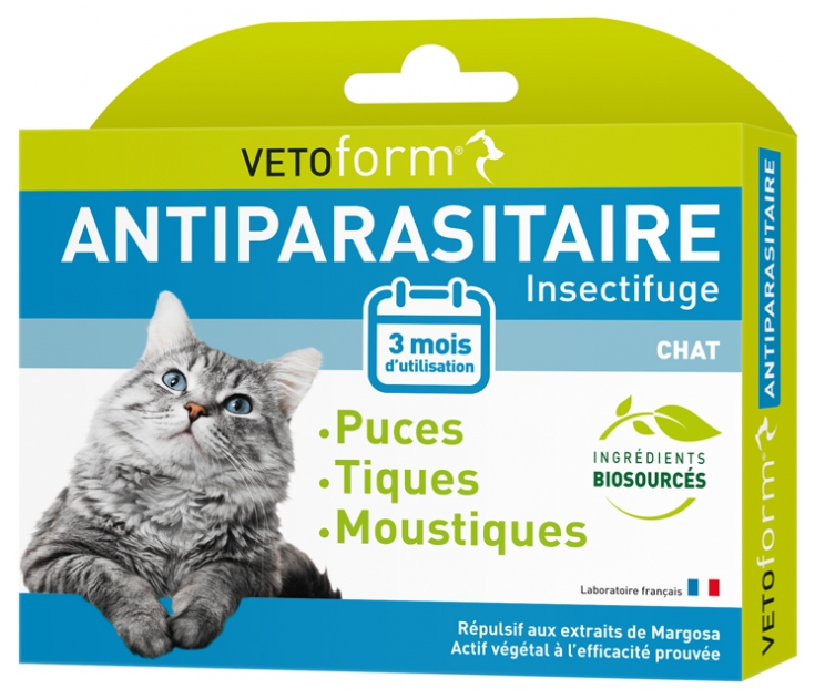 Vetoform Antiparasitäres Insektenschutzmittel Katze 3 Pipetten von 1 ml