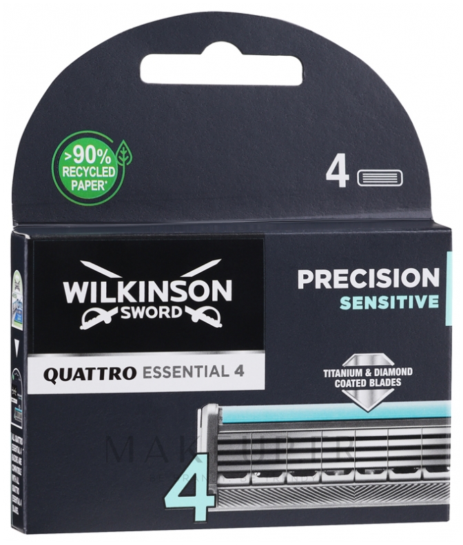 Wilkinson Quattro Essential 4 Klingen Präzision Sensitive 4 Klingen